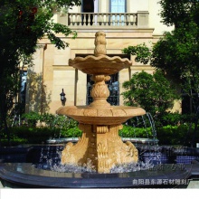 石雕喷泉户外别墅广场养鱼水池大型欧式流水喷泉摆件欧式景观石