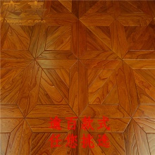 恋嘉厂家直销优质耐磨拼花木地板15MM榆木多层实木复合木地板地热