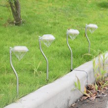 户外防水LED太阳能庭院灯家用地插灯花园钻石灯草坪灯