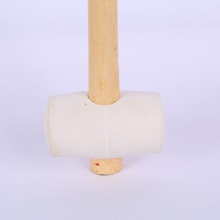 厂家直销鹿工工具橡胶锤子地板安装橡皮锤高弹力防震木柄橡胶锤